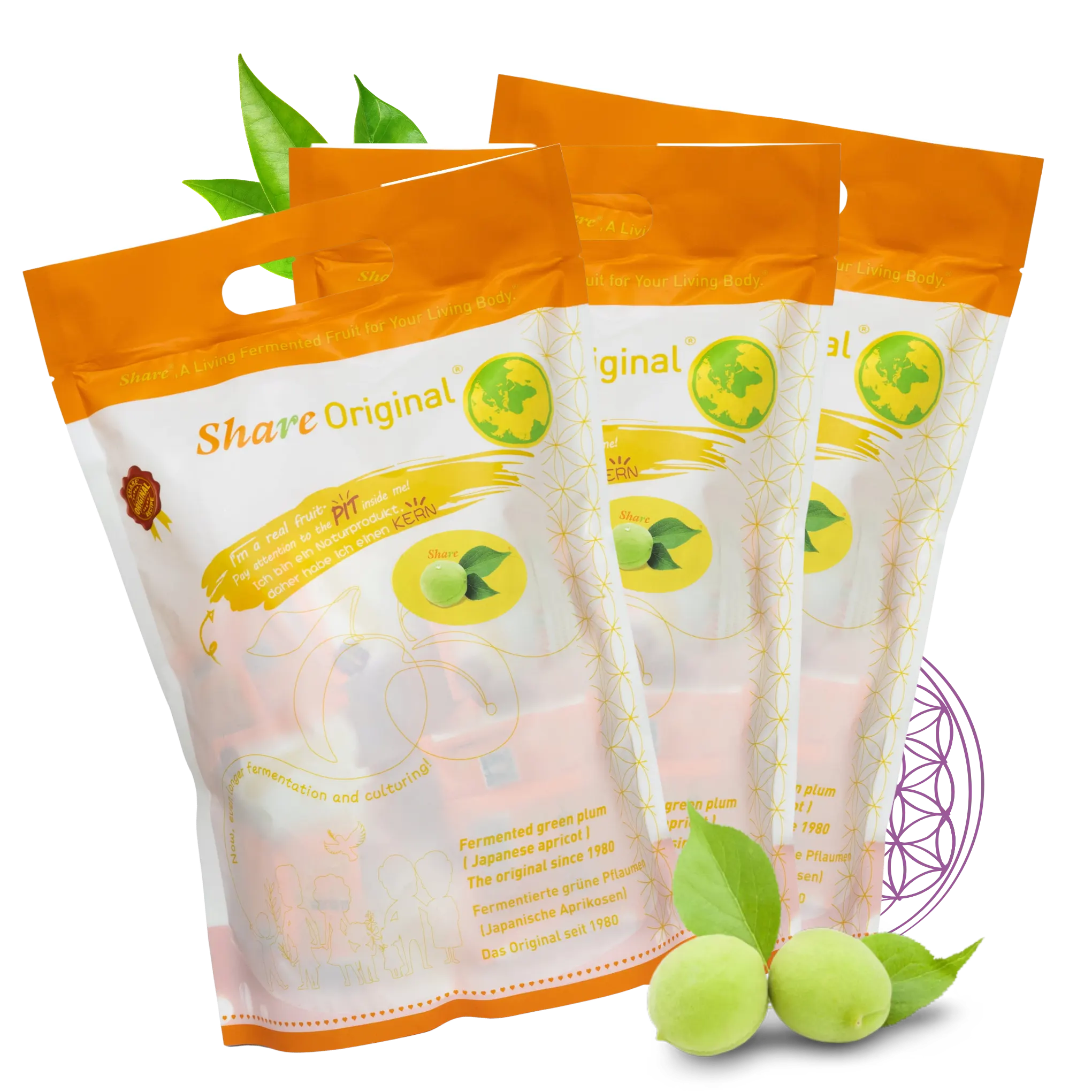 Share Original® Fermented Green Plum Japanese Apricot 3x500g, 30+month fermented
