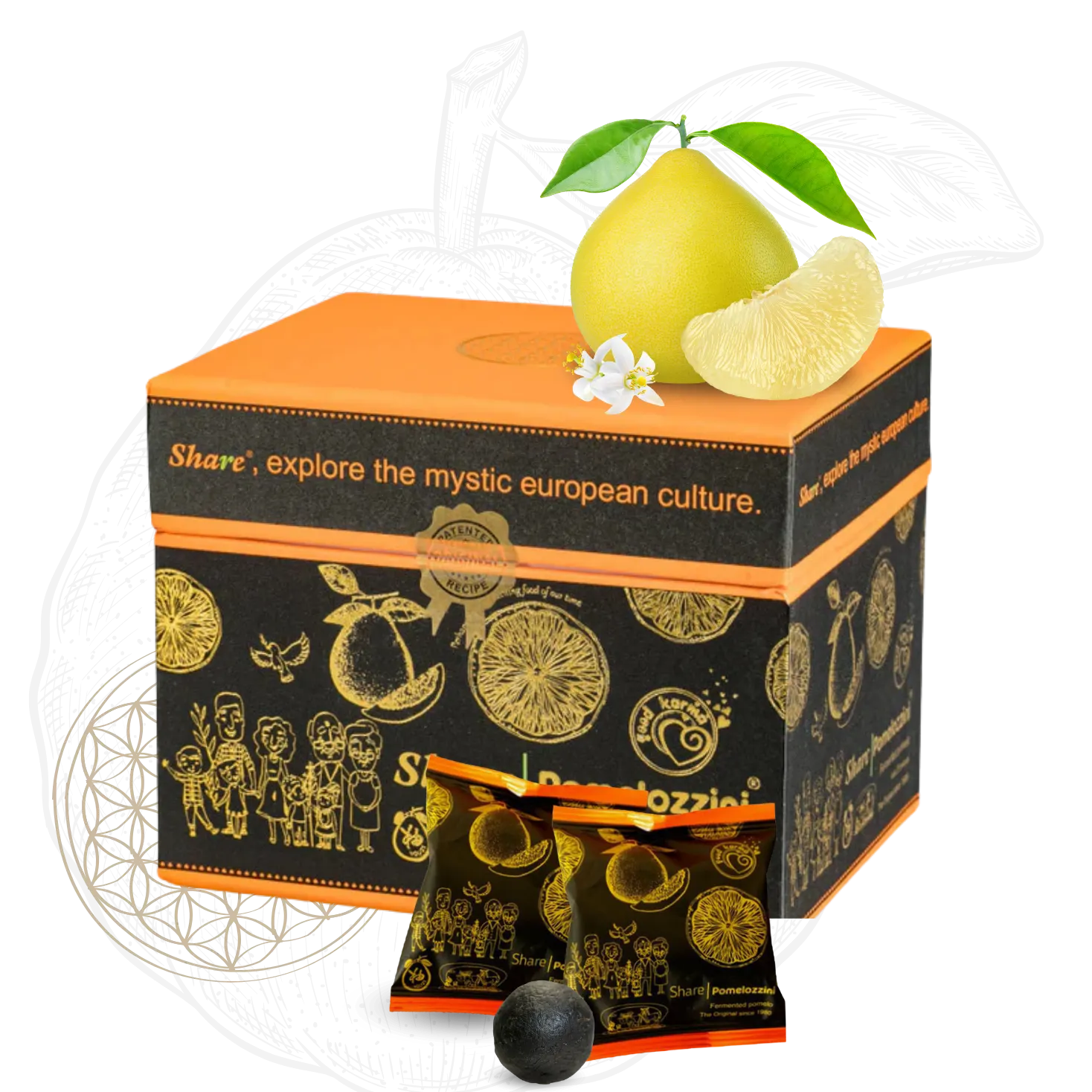 Share Pomelozzini® - 20 pieces special edition box, Fermented Pampelmuse, 30+months fermented