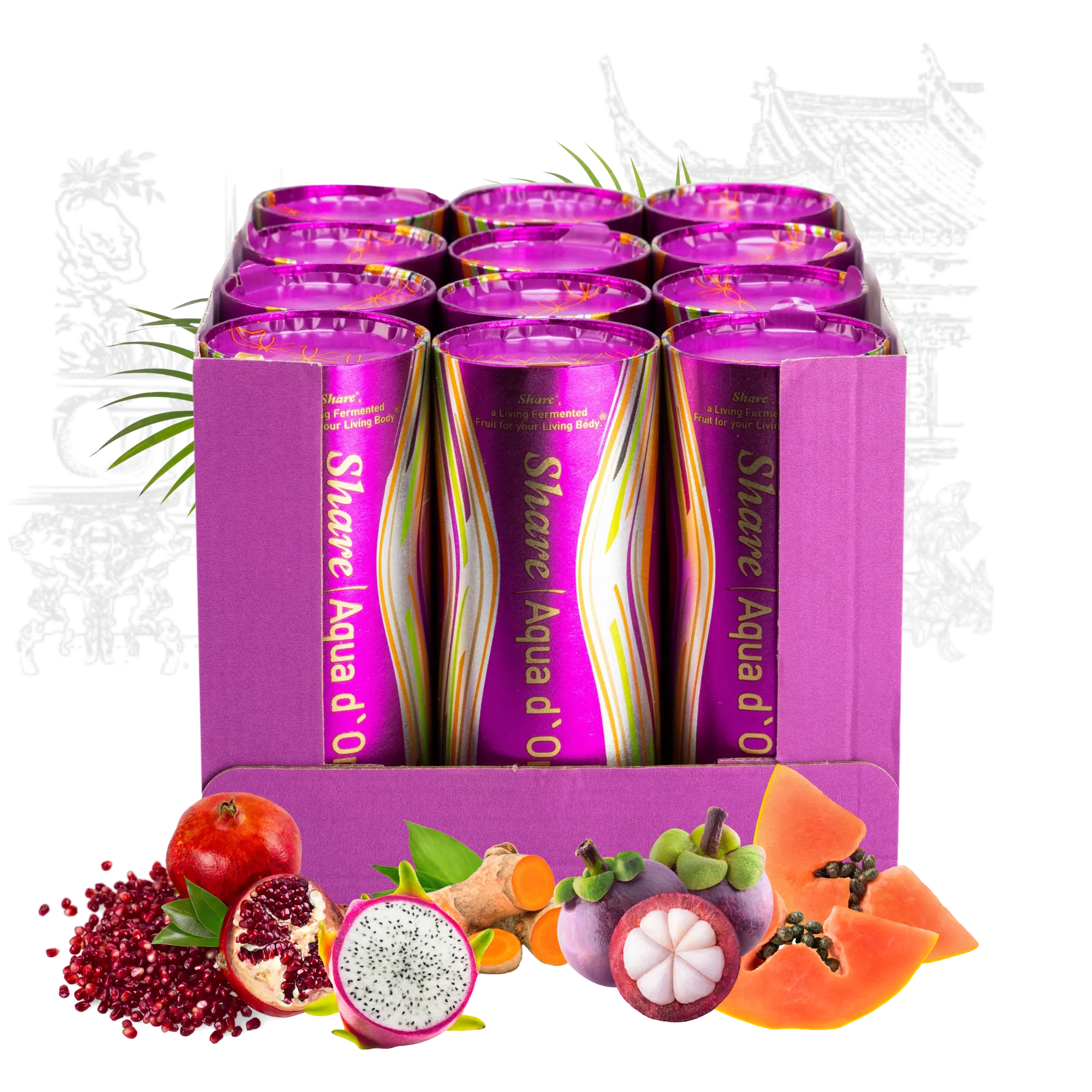 Share Aqua d'Oro 12 x 240 ml fermented fruit and vegetable juices