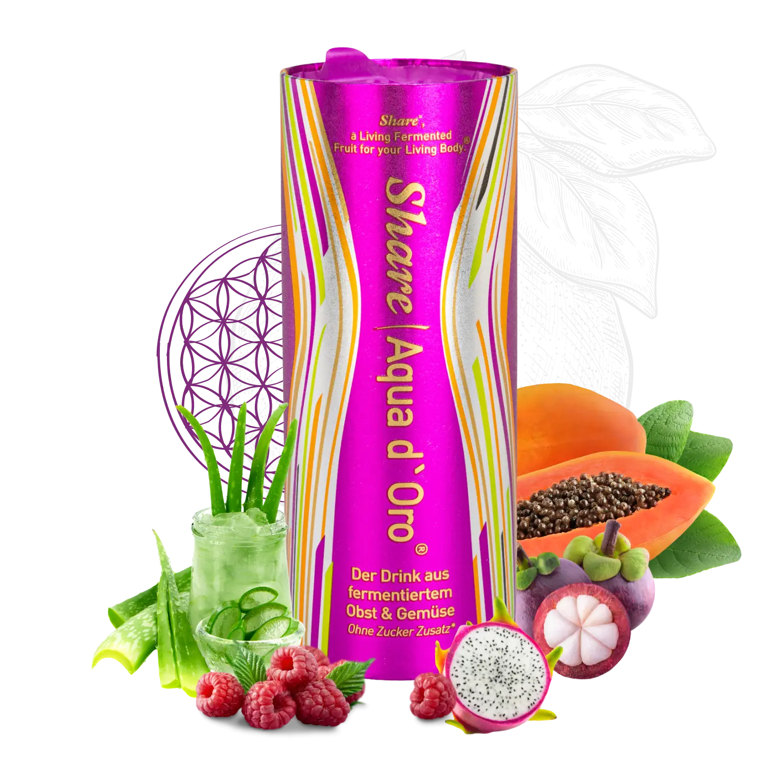 Share Aqua d'Oro 1 x 240ml fermented fruit and vegetable juices