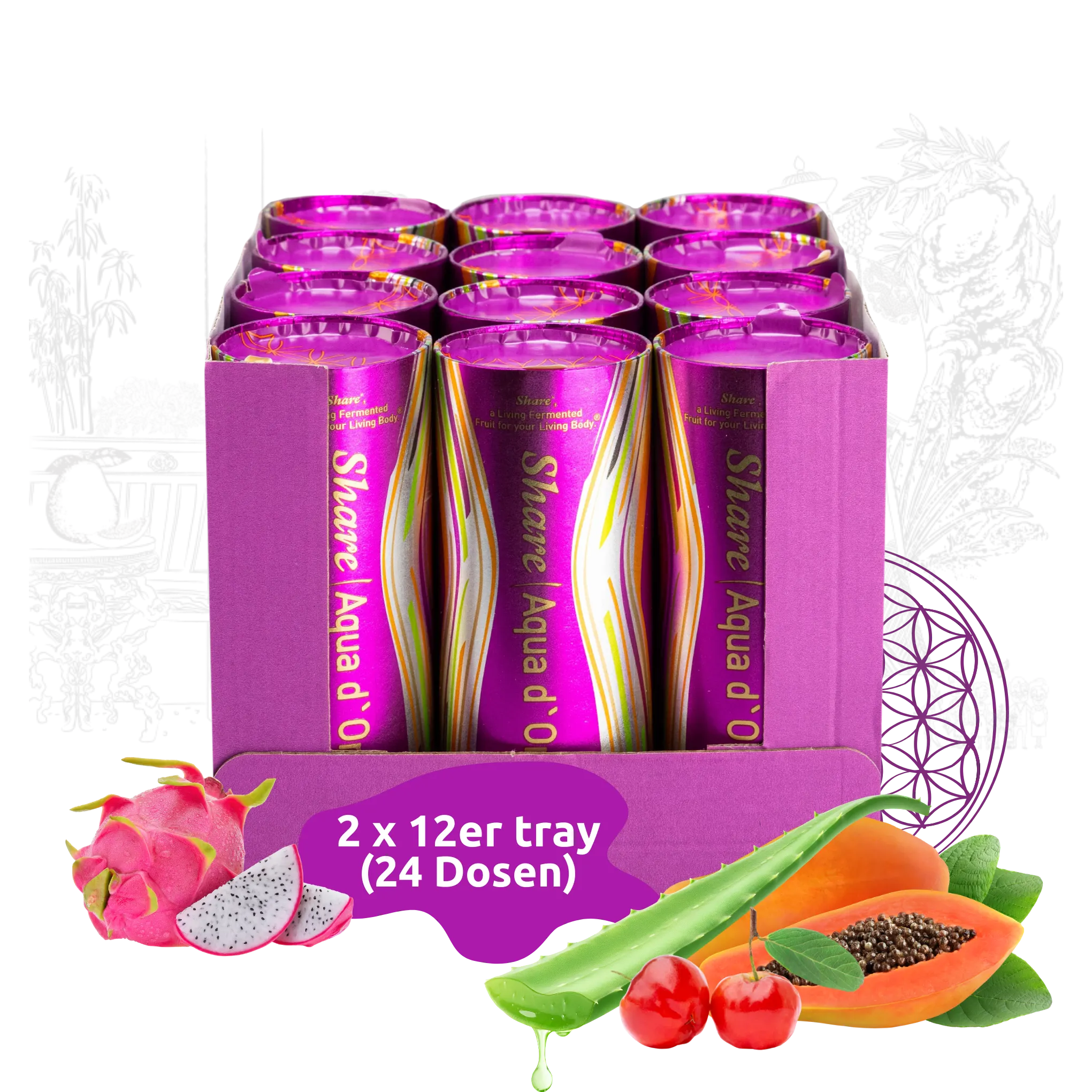 Share Aqua d'Oro 24 x 240 ml fermented fruit and vegetable juices