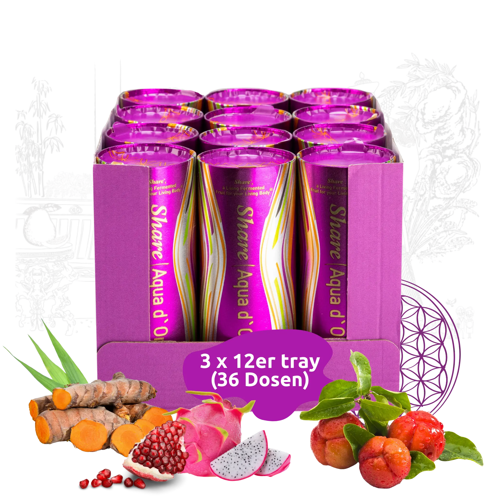 Share Aqua d'Oro 36 x 240 ml fermented fruit and vegetable juices