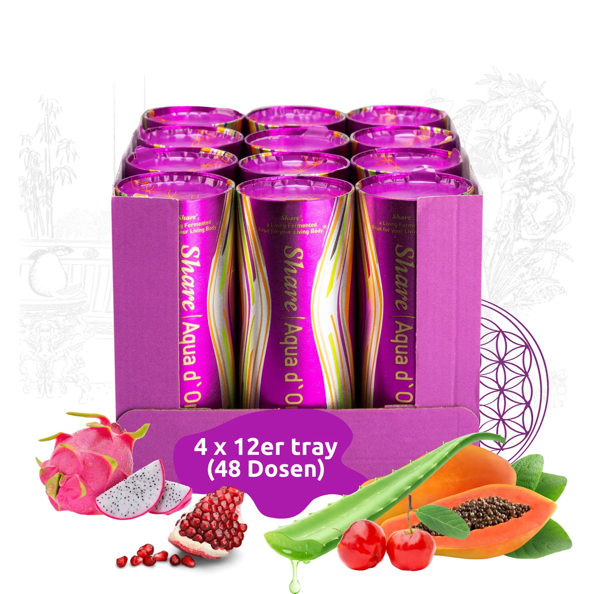 Share Aqua d'Oro 48 x 240 ml fermented fruit and vegetable juices