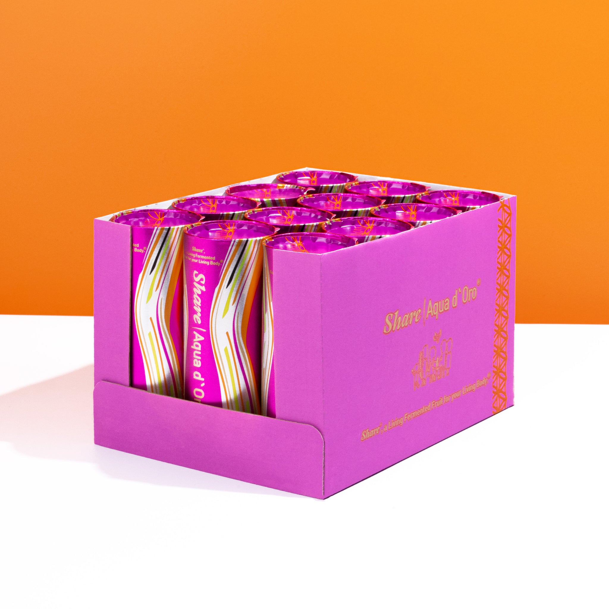 ShareAqua d'Oro® - 36 x 240 ml de zumo fermentado de frutas y verduras